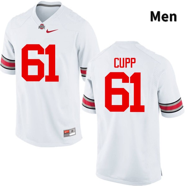 Men's Ohio State Buckeyes #61 Gavin Cupp White Game College Stitched Football Jersey 23VX041GE